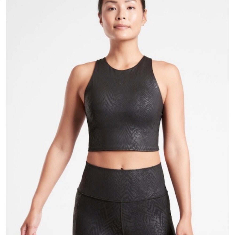 Athleta Conscious Embossed Crop Medusa A-C